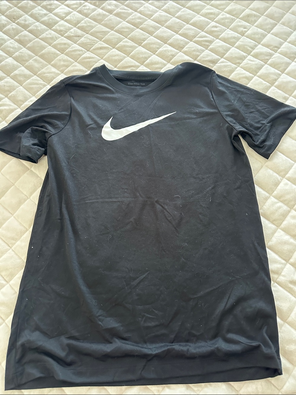 Nike Black Short-Sleeve Tee with White Swoosh